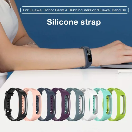 Vista 5 de Osuner Correa de silicona Smart Band, compatible con Huawei Honor Band 4 Running Version/Huawei Band 3e/Band 4e Reemplazo Correa de reloj Accesorios