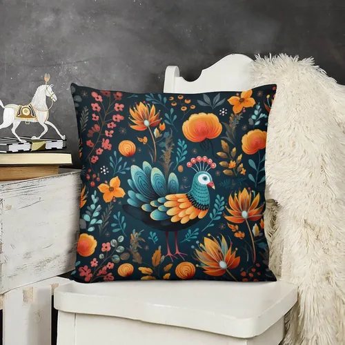 Vista 16 de Funda de cojín decorativa de árbol de arce y camión de Acción de Gracias, otoño, Acción de Gracias, calabaza, fundas de cojín cuadradas suaves