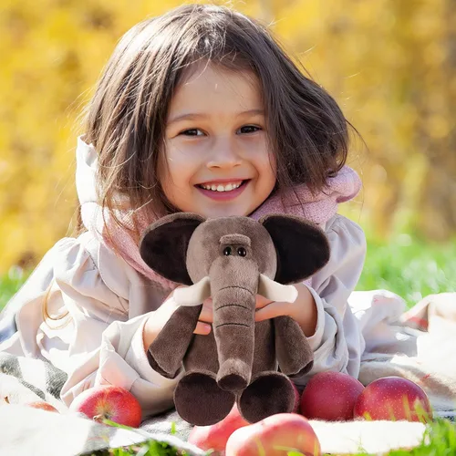 Vista 3 de 6 piezas de animales de peluche de safari a granel león, elefante, mono, tigre, animales del zoológico, junble para regalo de niños y niñas, fiestas
