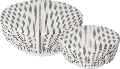 Vista 13 de Now Designs Adeline Save It - Juego de 2 fundas reutilizables de algodón para tazones de 7.5 y 9.25 pulgadas