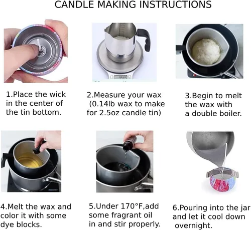 Vista 5 de Kit de fabricación de velas SUPERSUN para adultos - Regalo DIY de Navidad para principiantes, incluye cera de abejas, aceites esenciales, tintes