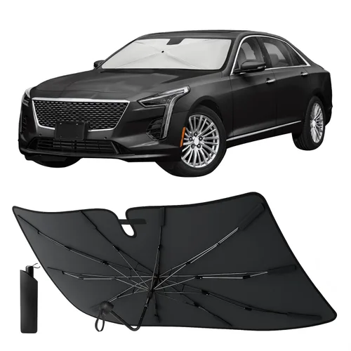 Vista 43 de EcoNour Parasol plegable para parabrisas de Mazda 3 2014-2016 2017 2018, parasol para ventana delantera de automóvil, protección UV, bloqueador