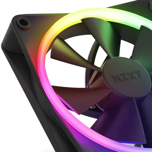 Vista 4 de NZXT F120 RGB Paquete Triple – 3 x ventiladores RGB PWM de 120 mm para PC con controlador RGB – Alto flujo de aire, bajo ruido – Rodamiento