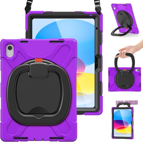 Vista 16 de BRAECN Funda para iPad (A16) de 11ª/10ª generación de 11 pulgadas/10.9 pulgadas 2025/2022, funda de silicona resistente con protector de pantalla