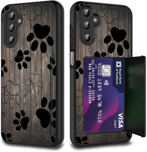 Vista 106 de Funda híbrida de doble capa con función atril para Samsung Galaxy A16 5G de 6.9 pulgadas, diseño de vaca con bandera estadounidense