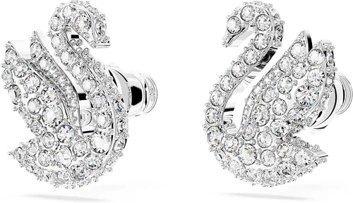 Vista 3 de Swarovski Iconic Swan Crystal Necklace, Earrings, Bracelet Jewelry Collection, Clear Crystals on a Rhodium Tone Finish