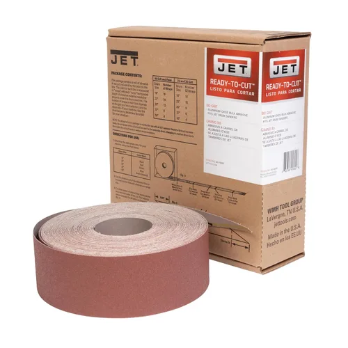 Vista 9 de JET Papel de lija listo para cortar, grano 100, 3" de ancho (60-9100)