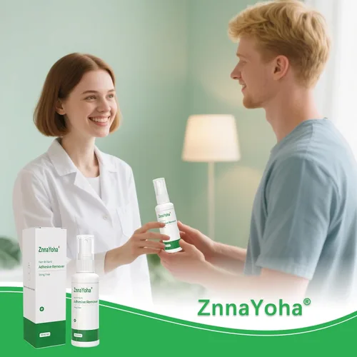 Vista 6 de Spray removedor de adhesivo, removedor de adhesivo médico sin picaduras para la piel, ideal para pacientes con ostomía, eliminación de piel sensible