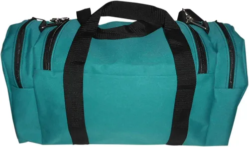 Vista 36 de Bolsa de lona triple grande con apertura en U, bolsillo frontal y dos compartimentos laterales, perfecta bolsa de cabina fabricada en Estados Unidos.