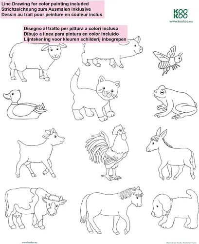 Vista 5 de KOOKOO KidsWorld - Reloj de pared para niños con sonidos naturales, 12 animales de granja