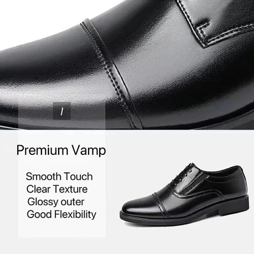 Vista 3 de Oxford - Zapatos de vestir para hombre, formales, de negocios, para boda, casual, modernos, color negro