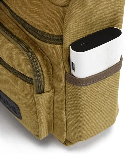 Vista 3 de SLNFXC - Bolsas de hombro casuales de lona para hombre, bolsas cruzadas para exteriores, bolsas de mano para hombre, bolsa de mano retro