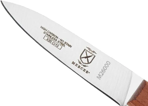 Vista 2 de Mercer Culinary Praxis - Cuchillo de pelar con mango de palisandro, 3 pulgadas, madera