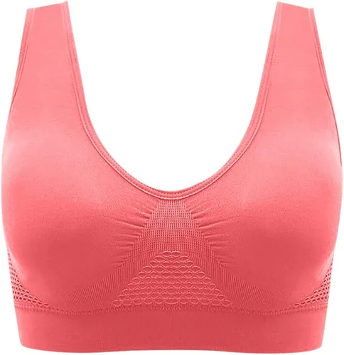 Vista 2 de HJYUZP Sports Bra Hollowed Out Mesh Sports Underwear Women's Vest Running Back Yoga Fitness Bra Yoga Workout Bra
