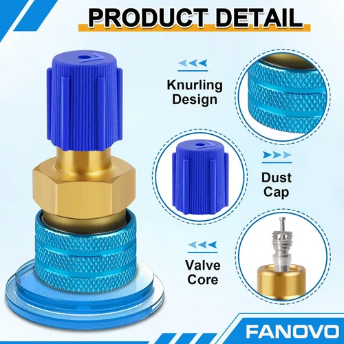 Vista 3 de Kit de adaptador R1234yf a R134a, R1234yf a R134a adaptadores de acoplador rápido de lado alto y bajo, adaptador R134a a R1234yf, kit de acopladores