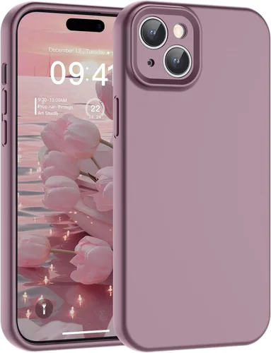 Vista 70 de SUPFINE - Funda diseñada para iPhone 12, silicona líquida premium con [forro de microfibra suave antiarañazos][protección de cámara mejorada], funda