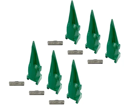 Vista 9 de Cubo de excavadora solo diente de roca de tigre con pin, compatible con ESCO Super V39 Series - V39VY (1)