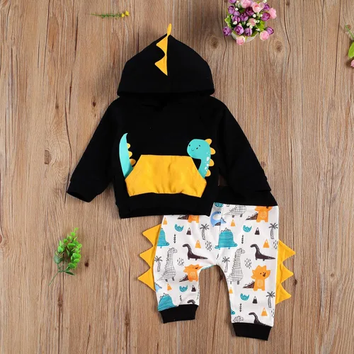 Vista 14 de Conjunto de 2 piezas para bebé, niña, niño, manga larga, arcoíris, con pantalones de leopardo, ropa de invierno y primavera
