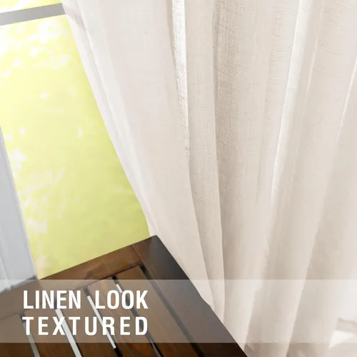 Vista 8 de Cortinas de 24 pulgadas para ventanas de cocina, juego de 2 paquetes de cortinas de café, cortinas traslúcidas color beige crema para ventanas