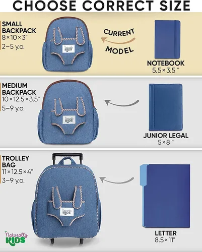 Vista 6 de Naturally KIDS Mochila para niños y niñas con animales de peluche, regalos para niños de 3, 4, 5, 6, 7 años, 04 Small Pink Triceratops, Viajar