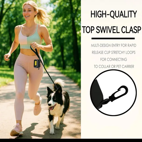 Vista 4 de Soporte para bolsa de excrementos de perro para correa, 2 bolsas impermeables con cremallera, bolsa de golosinas para perros para accesorios