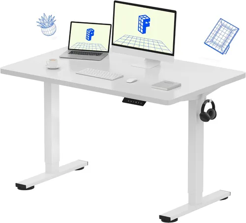 Vista 11 de FLEXISPOT EN1 - Escritorio de pie de una pieza, 40"x24" de escritorio sin costuras, eléctrico, altura ajustable para oficina en casa, salas de Negro