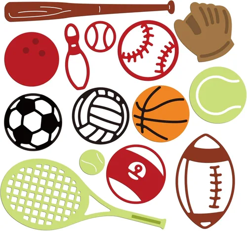 Vista 12 de GLOBLELAND Troqueles de corte de borde de bola deportiva para hacer tarjetas, baloncesto, fútbol, troqueles para bricolaje, álbumes de recortes