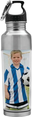 Vista 3 de Thermo-Temp Botella de agua con foto de acero inoxidable - Crea la tuya propia