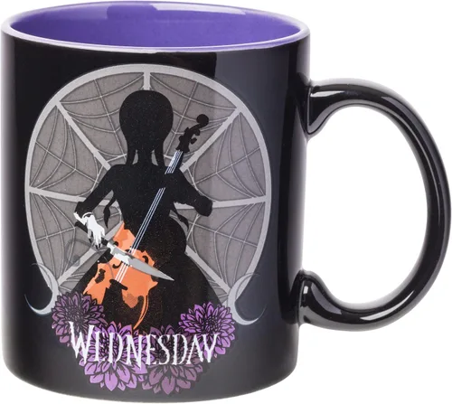 Vista 11 de Silver Buffalo Wednesday We Wear - Taza de cerámica negra, 20 onzas