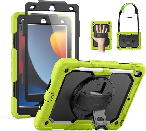 Vista 10 de SEYMAC Funda para iPad de 9ª/8ª/7ª Generación Estuche 10.2" 2021-2019, Funda Protectora de Cuerpo Completo Resistente a Prueba de Golpes de Servicio