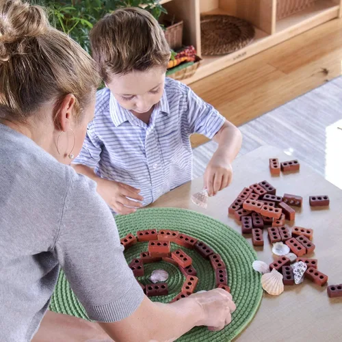 Vista 10 de Guidecraft Little Bricks - Juego de 60 piezas: juego de constructores para construcción y apilamiento, juguete educativo para niños