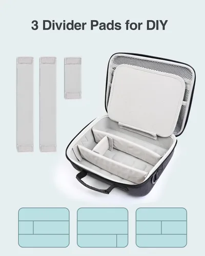 Vista 6 de Luxtude Estuche de peluquero grande, bolsas de peluquería duras para cortadoras y suministros, estuche de viaje para cortapelos y recortadoras