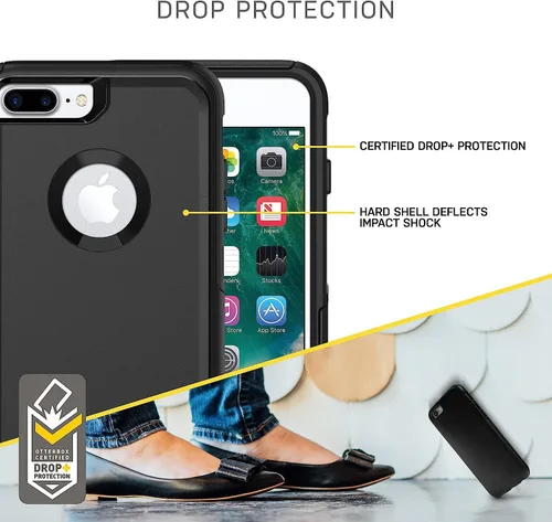 Vista 7 de OtterBox Commuter Series - Funda para iPhone 8 Plus y iPhone 7 Plus (solamente), embalaje no minorista, Aqua Mint Way