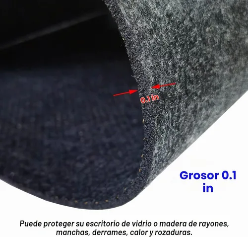 Vista 5 de CHuangQi Alfombrilla de mouse para juegos, alfombrilla de escritorio de fieltro para teclado de laptop, protector de mesa de oficina de fieltro