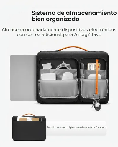 Vista 3 de tomtoc Funda protectora 360 para portátil de 13 pulgadas para nuevo MacBook Air M4/A3240, M3/A3113, M2/A2681, M1/A2337, MacBook Pro de 13 pulgadas