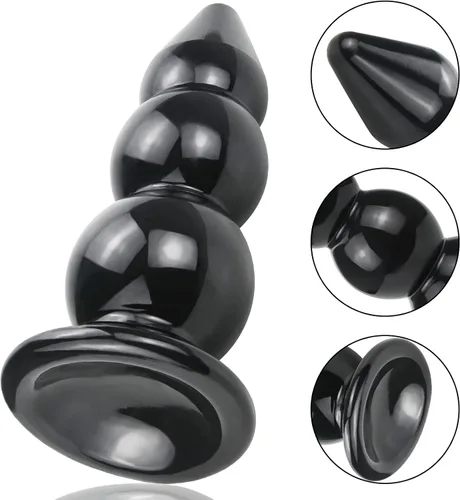 Vista 7 de Cuentas anales superlargos y gruesos, tapones anales, con ventosa fuerte, tapón sexual para masaje de próstata, consolador anal, juguete anal