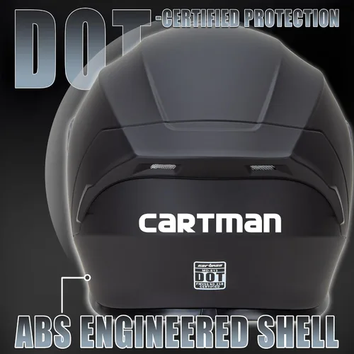 Vista 2 de Cartman Casco de motocicleta aprobado por DOT, casco integral