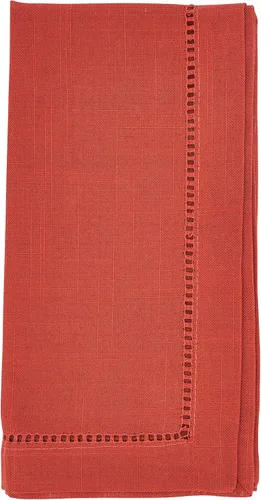 Vista 111 de SARO LIFESTYLE Servilleta de cóctel con borde cosido (juego de 12), negro, 6"x6