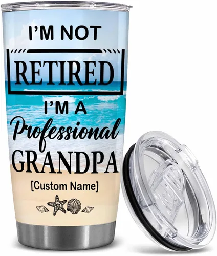 Vista 10 de WHIDOBE Regalos de jubilación personalizados para mujeres, vaso de 20 onzas con nombre personalizado, libre de jubilados y fabuloso, regalos