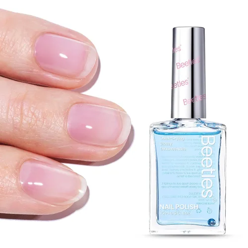 Vista 10 de Beetles - Esmalte de uñas 2 en 1, base y capa superior, esmalte de uñas transparente, de secado rápido, fortalecimiento de uñas natural, efecto
