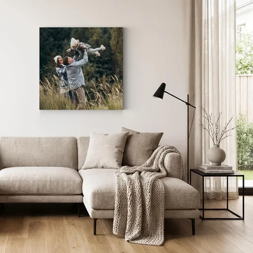 Vista 2 de Smile Art Design Impresión en lienzo personalizada: arte de pared con fotos personalizadas, hecho a pedido en Estados Unidos, lienzo premium