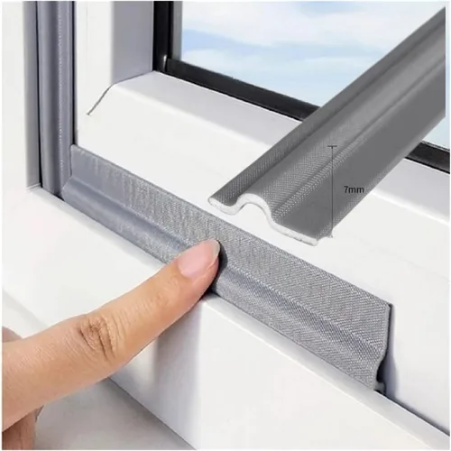 Vista 8 de Tira de sellado autoadhesiva para huecos de ventanas de 80 pulgadas, tira de sellado resistente al viento e insonorizante para puertas, cinta