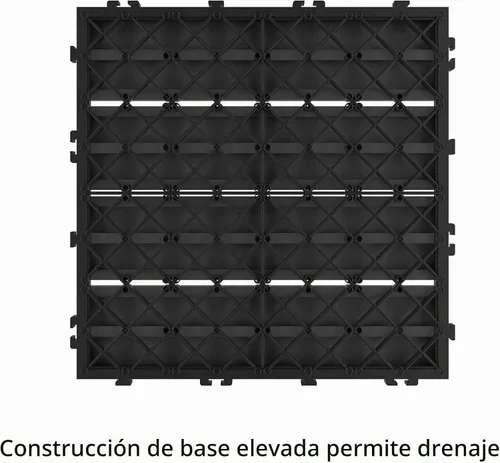 Vista 5 de Pure Garden 50-LG1189 - Azulejos de patio y cubierta, diseño de tablilla entrelazada, para exteriores, pavimentado de pisos, resistente a