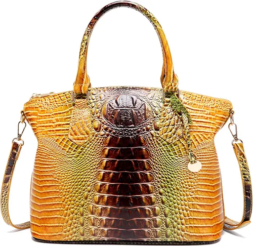 Vista 14 de Makcr Joacbv Bolso Satchel para Mujer Bolso Bandolera Largo Elegante Bolso Tote Asa Superior Cuero Vegano Bolsos de Mano para Damas Patrón en Relieve