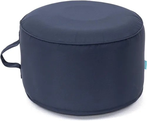 Vista 9 de QILLOWAY Otomana inflable para exteriores para patio, puf redondo impermeable, reposapiés inflable, reposapiés al aire libre para piscina, jardín