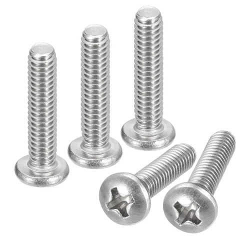 Vista 13 de uxcell Tornillos de máquina de cabeza redonda de 1/4-20x1, tornillo de acero inoxidable 304 18-8, accionamiento Phillips, totalmente roscado
