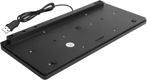 Vista 7 de Dilwe K1000 Teclado USB con cable compacto Mini portátil que ahorra espacio Plug and Play Ergonómico PC Compatible Negro