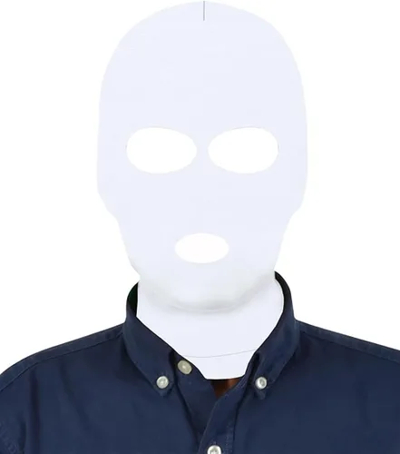 Vista 13 de Máscara facial completa unisex de 3 agujeros, elástica, transpirable, para Halloween, disfraz de cosplay, capucha Zentai