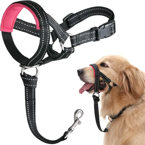 Vista 9 de BARKLESS Collar de cabeza de perro, sin tirones, con acolchado suave, arnés acolchado suave reflectante para perros pequeños y medianos