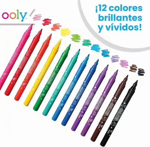 Vista 2 de OOLY Juego de 12 marcadores perfumados con aroma a fruta Yummy Yummy para Marcadores perfumados de frutas deliciosas